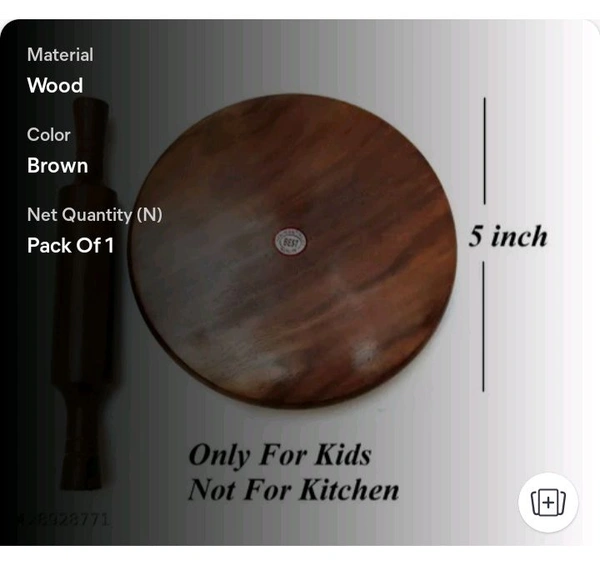 ZA0028 USD $ 11.00 MANSHAMART Name: MANSHAMART® (Only for Kids Use) Kids Baby Miniature Handmade Kids Baby Miniature Handmade Wooden Chakla Belan Playset with Rolling Pin and Board Kitchen Play Set rb.gy/gn80qr