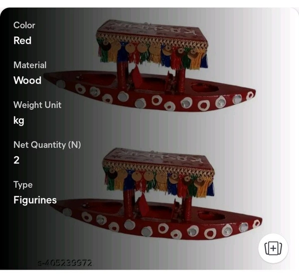 ZA0031 USD $ 12.00 Yellow wood handicrafts Saharanpur Name: Wooden handmade shikara set of 2 piece  rb.gy/4pnmjz
