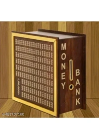 ZA0033 USD $ 14.00 DATAR Name: Wooden Money Saving Box Gold 100000 rb.gy/jpdy3d