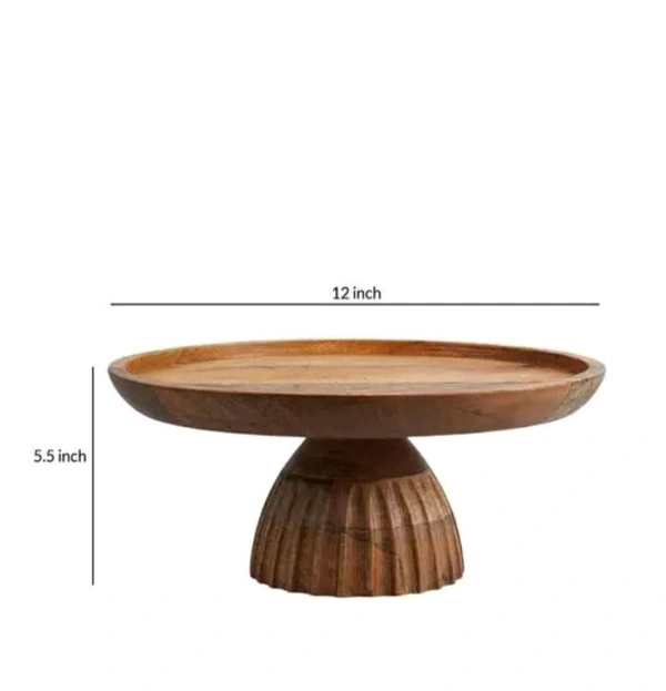ZA0034 USD $ 18.00 Shri Shyam Impex Name: Mango Wooden Pedestal Cake Stand For Wedding Birthday and Party Gifting Natural Finish Pasty Stand 12 Inches Dia rb.gy/p69yxd