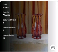 ZA0036 USD $ 11.00 Onney retail Name: 6" wooden vase Matki shpe rb.gy/elbx3p