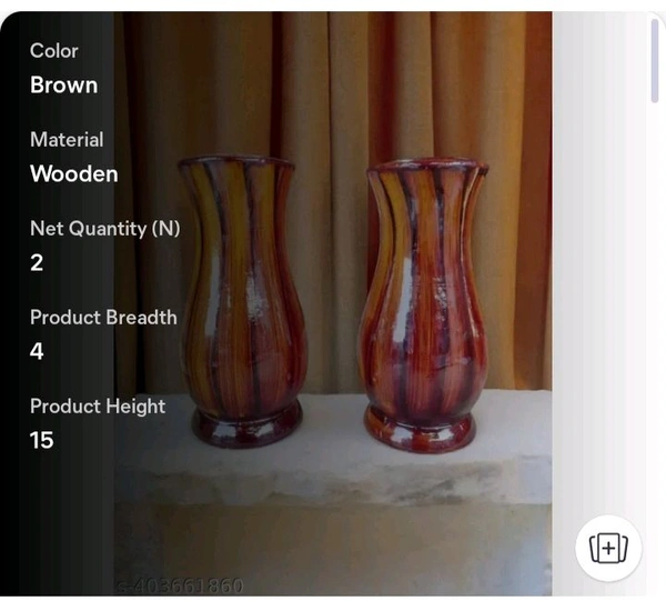 ZA0036 USD $ 11.00 Onney retail Name: 6" wooden vase Matki shpe rb.gy/elbx3p