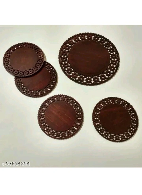 ZA0040 USD $ 11.00 Angel Trading Of Glassware & Handicrafts, Firozabad, UP, India Name: Gojeeva  Wooden Tea Coster (Set of 6)  Dining Table Serving Office, Thick & Absorbent, Non Slippery, Heat Resistant, Eco-Friendly rb.gy/5nhe32
