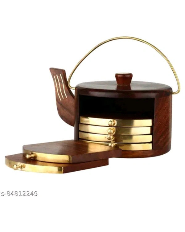 ZA0042 USD $ 13.00 ALM Crafts, Saharanpur, Uttar Pradesh-247001 Name: Wood Art Store Wooden Drink Coasters rb.gy/5j7ylo