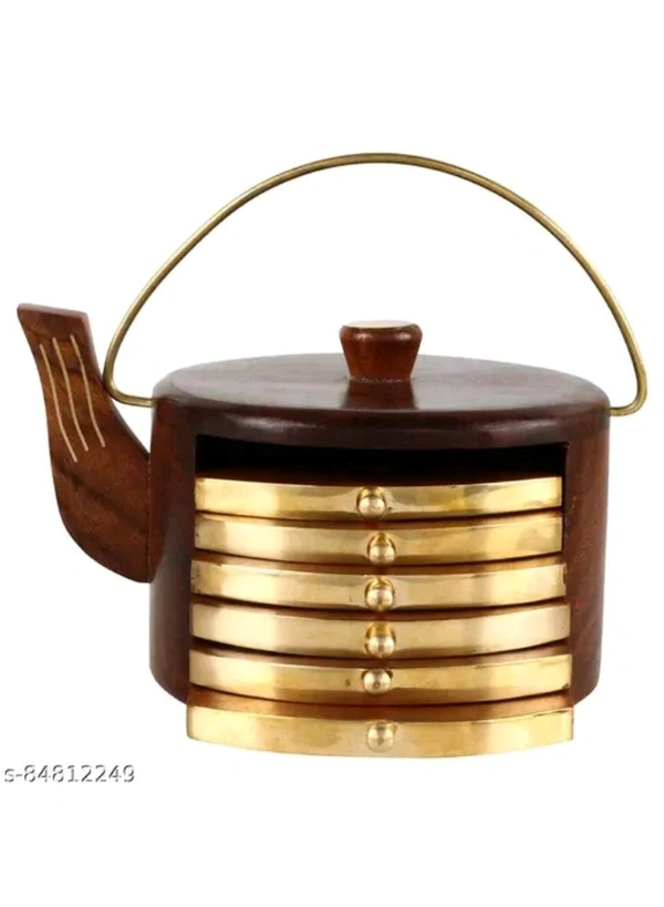 ZA0042 USD $ 13.00 ALM Crafts, Saharanpur, Uttar Pradesh-247001 Name: Wood Art Store Wooden Drink Coasters rb.gy/5j7ylo