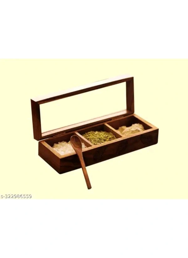 ZA0044 USD $ 13.00 Shineartwoodhandicraft Name: Wooden Spice Treasury Exquisite Spice Box rb.gy/c82iqe