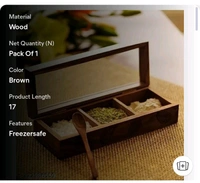 ZA0044 USD $ 13.00 Shineartwoodhandicraft Name: Wooden Spice Treasury Exquisite Spice Box rb.gy/c82iqe