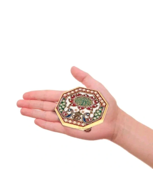 ZA0048 USD $ 12.00  MADHUBAN CREATION Name: Peacock Art Design Marble Pooja Chowki for God | Handcrafted Marble Chowki for Puja Home Mandir, Idols Sitting, Pratima Murti (Pack of 3, Size: 4" x 6" Inch) rb.gy/4jb3fw