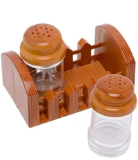ZA0050 USD $ 11.00 Crezz Name: Nabhya Salt and Peper Dispenser Wooden Look Designq Plastic (Daawat) rb.gy/hdkgw1