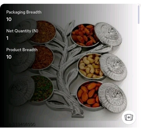 ZA0053 USD $ 10.00 No Information Available Name: Multipurpose Tree Shape 6 Section Royal Design Silver Storage Dry Fruit Tray /Gift Box / Dry Fruits Box (Pack Of 1) rb.gy/1okq1s