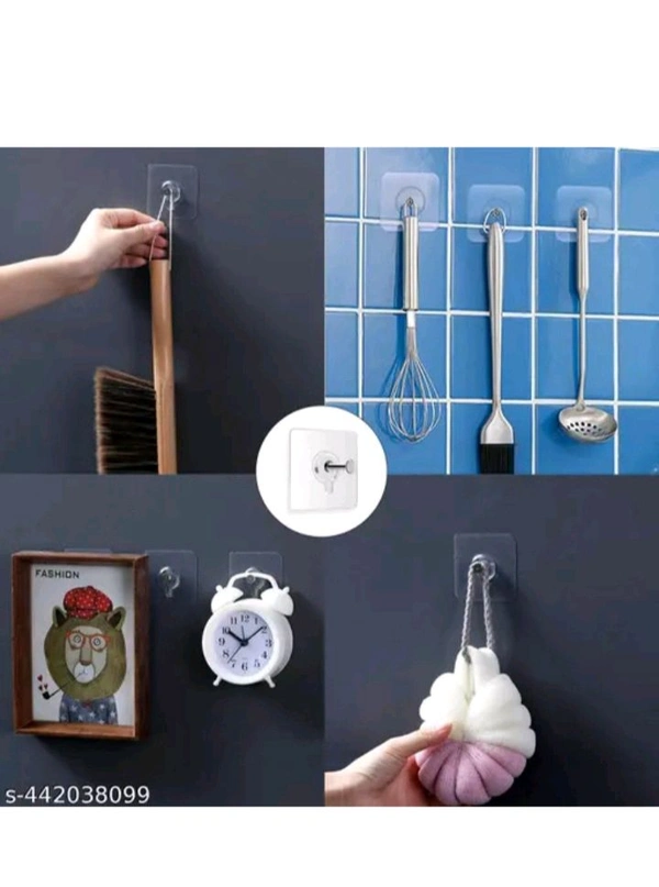 ZA0054 USD $ 10.00 RonsFord Name: Photo Frame Hooks for Wall Without Drilling, Self Adhesive Hooks for Wall Heavy Duty Strong Nail Free for Hanging Photo Frame, Wall Hanger Sticky Hook, Hanger Hooks for Wall (Hanging Hook, Transparent) Stainless Steel (PACK OF 10) rb.gy/wmercs