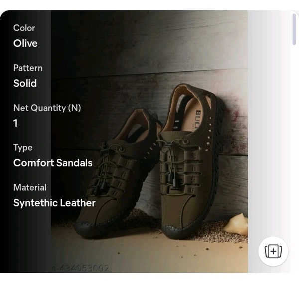ZA0055 USD $ 20.00 Viaan International-29/5 J, Khasara No. 1054, Kachhi Sarai, Tajganj Agra Uttar Pradesh 282001 Name: Men's Brown Synthetic Leather Outdoor Casual Sandal BCK1090-Olive
