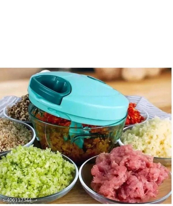 ZB0005 USD$10 UNI DS SALES Hand Chopper Vegetable Cutter, BPA-free Food Processor with 3 Removable Blades For Chopping & Mincing, Manual Vegetable Cutter , Dry Fruit and Onion , tomato Handy Chopper 450ML Vegetable Chopper rb.gy/0pbuiy