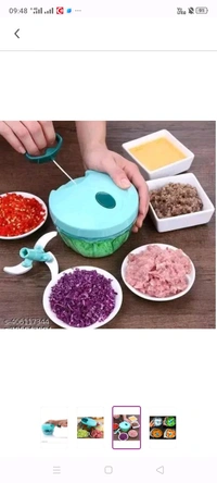 ZB0005 USD$10 UNI DS SALES Hand Chopper Vegetable Cutter, BPA-free Food Processor with 3 Removable Blades For Chopping & Mincing, Manual Vegetable Cutter , Dry Fruit and Onion , tomato Handy Chopper 450ML Vegetable Chopper rb.gy/0pbuiy