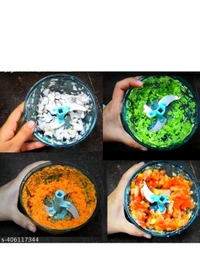 ZB0005 USD$10 UNI DS SALES Hand Chopper Vegetable Cutter, BPA-free Food Processor with 3 Removable Blades For Chopping & Mincing, Manual Vegetable Cutter , Dry Fruit and Onion , tomato Handy Chopper 450ML Vegetable Chopper rb.gy/0pbuiy
