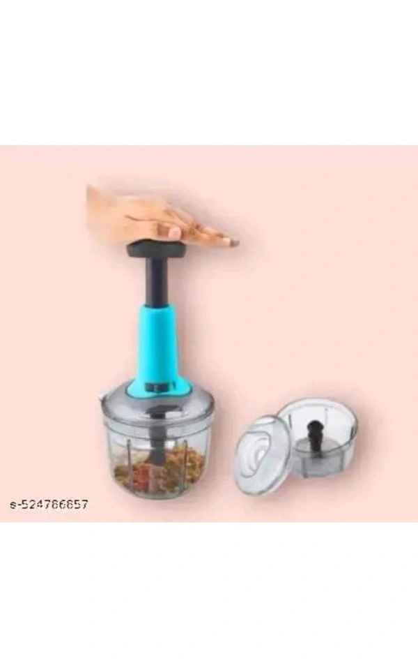 ZB0009 USD$10 wintrezza product WINTREZZA Push Chopper,Premium Quality With 3 Blades Inside,Lock Button Inbuild,Manual(650 ml) rb.gy/rc00j8