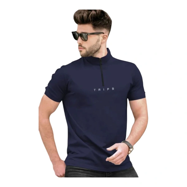 ZA0058 USD $12.00 CHAKRA PRODUCTION.66 MULLAI STREET. LAKSHMINAGR TRIPURA 641602 PRINTED MEN NAVY BLUE T-SHIRT rb.gy/fgqjif