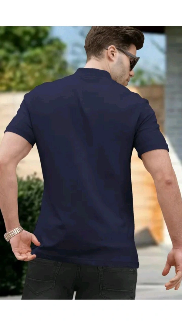 ZA0058 USD $12.00 CHAKRA PRODUCTION.66 MULLAI STREET. LAKSHMINAGR TRIPURA 641602 PRINTED MEN NAVY BLUE T-SHIRT rb.gy/fgqjif