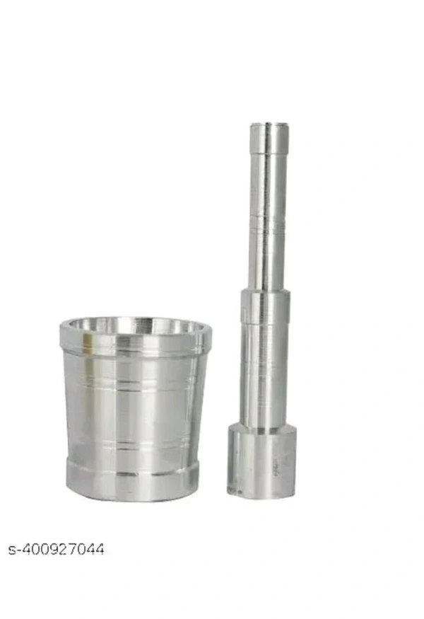 ZB0012 USD$12 bhavdeep pvt ltd.Top Quality Store Pure Aluminium Masher High Quality Mortar & Pestle/Imam Dasta/Ohkli Musal/Kharal/Khalbatta/Okhli Masher/masher/ Pestle Aluminium Masher (Pack of 1) /Fancy Mortar and Pestle Set/khalbatta/Aluminum Masher www.meesho.com/s/p/6mp9ac?utm_source=s_cc