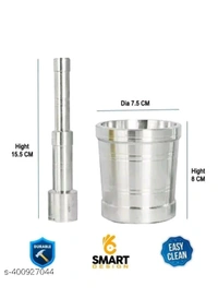 ZB0012 USD$12 bhavdeep pvt ltd.Top Quality Store Pure Aluminium Masher High Quality Mortar & Pestle/Imam Dasta/Ohkli Musal/Kharal/Khalbatta/Okhli Masher/masher/ Pestle Aluminium Masher (Pack of 1) /Fancy Mortar and Pestle Set/khalbatta/Aluminum Masher www.meesho.com/s/p/6mp9ac?utm_source=s_cc