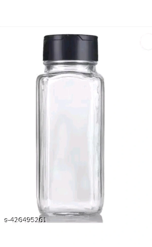 ZB0014 USD$10 Glass Spice Jars. Glass Spice Jars Square Glass Bottles Spice Containers, 90 ml Clear Glass Square Spice Jar with Black Sifter Two Sided Sifter Cap and Freshness Seal Container rb.gy/m2rkuk

