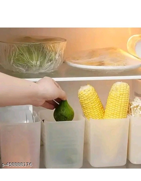 ZB0015 USD$10 kalyan enterprise KITCHFLYENT 6 fridge storage boxes multipurpose containers for storage Space-saving Refrigerator Side Door Organizer for fridge kitchen Fruits, Vegetables Storage Containers- transparent rb.gy/55gdap