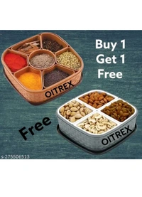 ZB0018USD& 11 JB STORE Combo Offer Plastic Square 7 Sections Multipurpose Masala Rangoli Dabba Box & Square dry fruit Storage box Spice Container and Masala Box (Pack Of 2) (Dry Fruit Box AND Masala Box) rb.gy/931l7q

