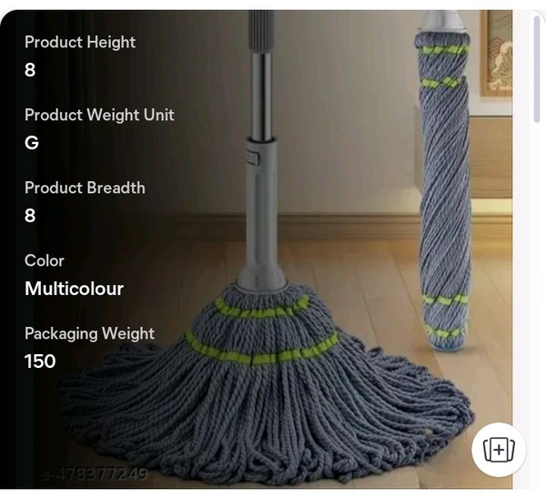 ZA0064 USD $ 14.00 N/A Name: MICROFIBER CLEANING TWIST FLOOR MOP (NO WARRANTY) rb.gy/qbo2gl