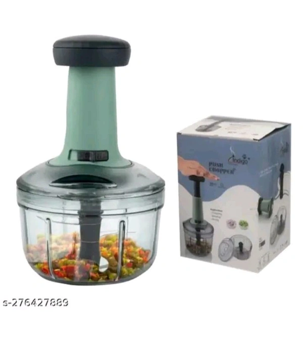 ZA0065 USD $ 11.00 Indigo Metalware LLP, Rainbow Industrial Estate,No.1, Sativali Road, next to Range Office, Vasai East, 401208.Name: Indigo 650ml Large Quick & Powerful Hand Held Food Chopper to Chop & Cut Fruits, Vegetables, Herbs, Onions for Salsa, Salad, Pesto, Hummus, Guacamole (Premium) | 3 Stainless Steel Blades rb.gy/mkmt8e

