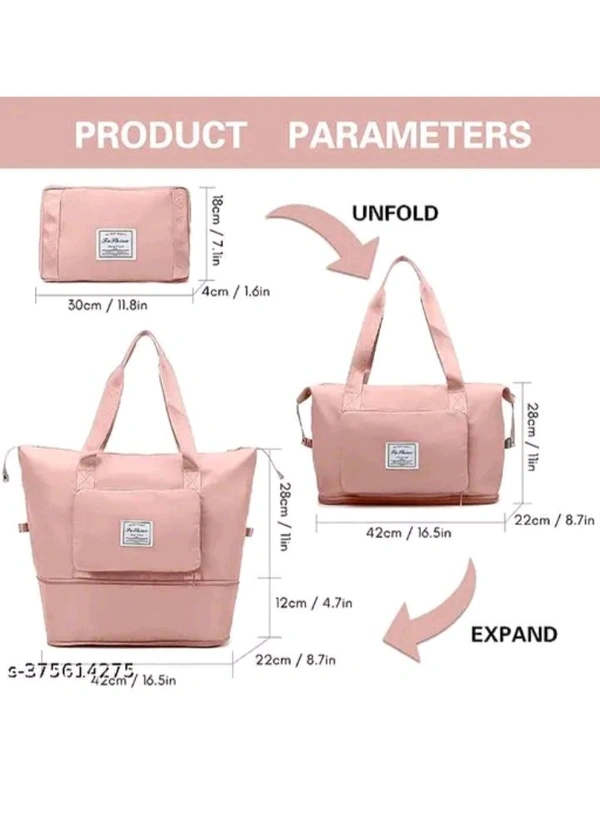ZA0068 USD $ 14.00 TYUNIK INDIA Name: Large Capacity Foldable Travel Bag Expandable  Bag , Hand Bag for  Women , rb.gy/2ji1kd