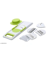 ZA0071 USD $ 11.00 RUDRA ENTERPRISE 9 Name: 6 in 1 Slicer & Grater with Safety Holder & Extra Sharp V Blade, Includes 6 Detachable Slicers, Ripple, Greater Suitable for Onion, Carrot, Tomato, Cucumber, Beat & Vegetable rb.gy/by6wfp