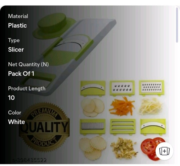 ZA0071 USD $ 11.00 RUDRA ENTERPRISE 9 Name: 6 in 1 Slicer & Grater with Safety Holder & Extra Sharp V Blade, Includes 6 Detachable Slicers, Ripple, Greater Suitable for Onion, Carrot, Tomato, Cucumber, Beat & Vegetable rb.gy/by6wfp