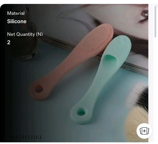 ZA0072 USD $ 09.00 GOLDENENTERPRISEE Name: Face brush 2 Pcs Silicone Face Cleaner Blackhead Remover Brush Cleanser Nose Pore Brush Finger Scruber Tool Facial Skin Cleaner Massage Brush blue and pink rb.gy/w2fvi8
