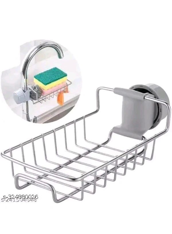 ZA0075 USD $ 11.00 CLIXERA Name: Kitchen Adjustable Sink Faucet Shelf Stainless Steel Drain Rack for Soap, Sponge, Clip Hanging Holder Dishcloth, Towel Rack, SILVER, 15 x 10 5 cm For Kitchen, Bathroom and Home rb.gy/md4ume