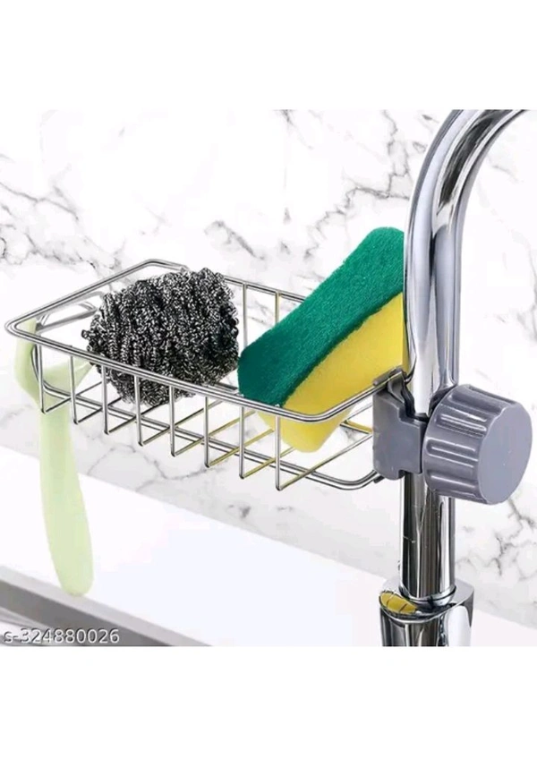 ZA0075 USD $ 11.00 CLIXERA Name: Kitchen Adjustable Sink Faucet Shelf Stainless Steel Drain Rack for Soap, Sponge, Clip Hanging Holder Dishcloth, Towel Rack, SILVER, 15 x 10 5 cm For Kitchen, Bathroom and Home rb.gy/md4ume