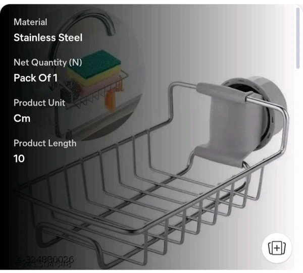 ZA0075 USD $ 11.00 CLIXERA Name: Kitchen Adjustable Sink Faucet Shelf Stainless Steel Drain Rack for Soap, Sponge, Clip Hanging Holder Dishcloth, Towel Rack, SILVER, 15 x 10 5 cm For Kitchen, Bathroom and Home rb.gy/md4ume