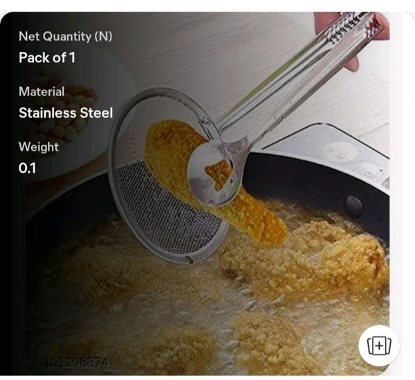 ZA0076 USD $ 10.00 Ekdant collection, G, B, Road, Thane (W), Maharashtra - 400639 Name: Colander Serving Tong Pakkad... Multi-Functional 2 in 1 Fry Tool Filter Spoon Snack Strainer with Clip, Oil Frying BBQ Filter Stainless Steel Mesh Colander Serving Tong Pakkad...
rb.gy/37tgnt
