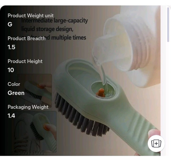 ZA0077 USD $ 10.00 EKDANT COLLECTION THANE Name: Liquid Adding Soft Fur Cleaning Brush, Multifunctional Shoe Brush, Long Handle Liquid Adding Cleaning Brush Clothes Cleaning Tools rb.gy/fy44hy