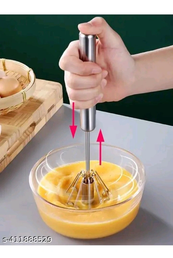 ZA0078 USD $ 10.00 Cuizy Name: Hand Push Rotary Whisk Blender for pastry,cake, pizza, whisker for eggs, cream, frother for milkshake, lassi, buttermilk, soup, coffee Great alternatives to a blender rb.gy/m2avy1