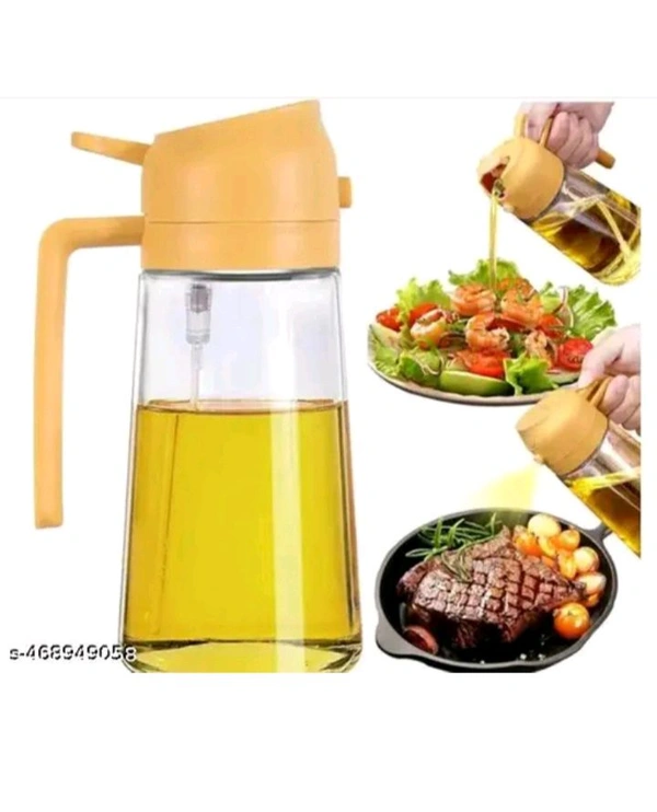 ZA0080 USD $ 11.00 LYUD Name: LYUD 2 in 1 Olive Oil Sprayer and Oil Dispenser Bottle for Kitchen, Plastic & glass Oil Bottle with Premium Nozzle, Oil Sprayer for Aiir Fryer, Salad, Frying, Baking (Multicolour) rb.gy/rdhc4z