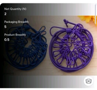 ZA0082 USD $ 11.00 GELEXY ENTERPRISE Name:  Pack Of 2 Multicolor Cloth Rope for Cloth Drying Rope with Hooks Rope for Drying Clothes Hanging Rope with 12 Clips for Clothes Drying Wire for Clothes Drying Clothes Rope for Drying with Hooks Cloth line Rope rb.gy/ei52iu