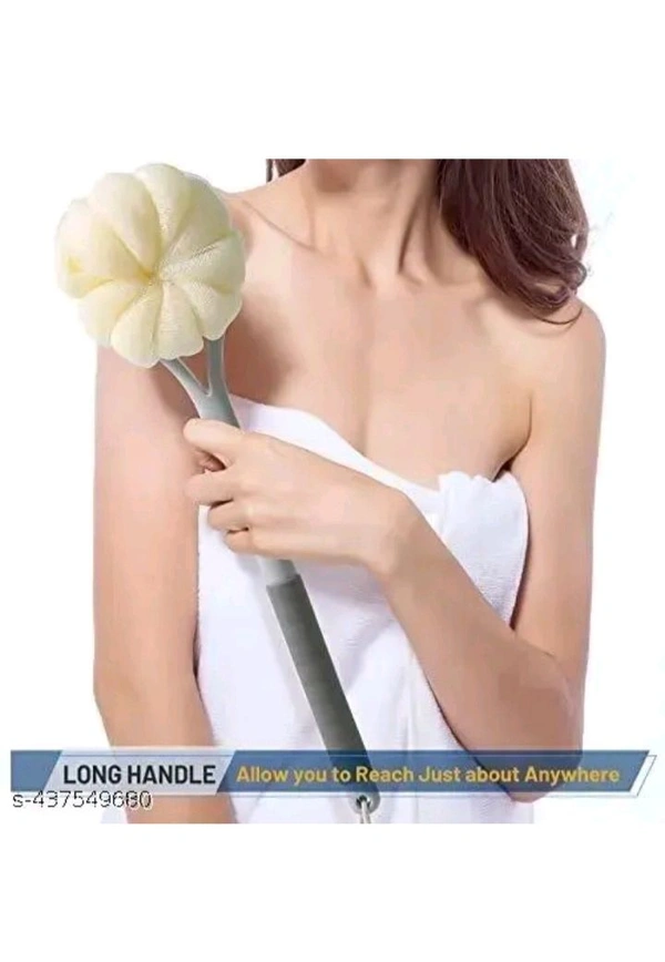 ZA0083 USD $ 11.00 aaravvvvvv Name: Heavy 2 IN 1 Bath Body Brush  with Soft Loofah and Bristles,Back Scrubber with Curved Long Handled Shower Brush for Wet or Dry, Women & Men rb.gy/9ryvv3