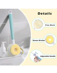 ZA0083 USD $ 11.00 aaravvvvvv Name: Heavy 2 IN 1 Bath Body Brush  with Soft Loofah and Bristles,Back Scrubber with Curved Long Handled Shower Brush for Wet or Dry, Women & Men rb.gy/9ryvv3