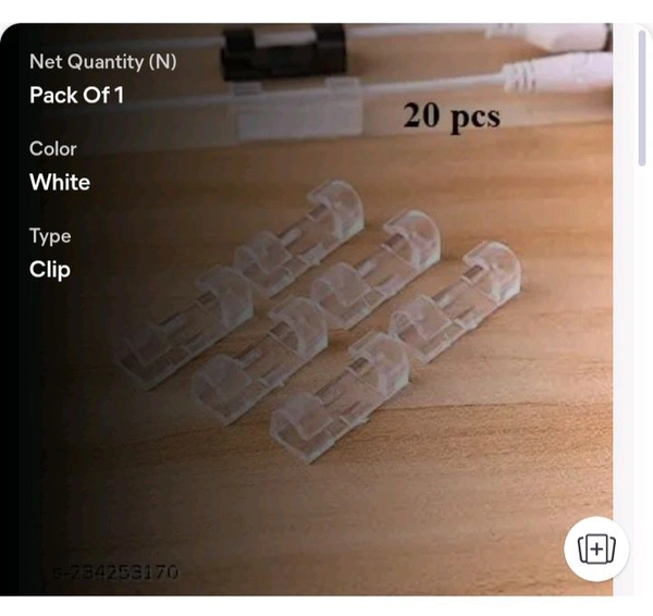 ZA0086 USD $ 10.00 Om Enterprise Name: 20 Pcs Self Adhesive Cable Management Clips, SOULWIT Cable Organizers Sticky Wire Clips Cord Holder for TV PC Laptop Ethernet Cable Desktop Home Office (Large,Transparent) rb.gy/otzrrj