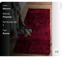 ZA0090 USD $ 17.00 Rishi Textile Panipat Name: Luxura Glossy Bedside Runner  Premium Quality | Anti-Skid Backing Size: 22x55 inches Stylish Rectangle Shape Durable & Elegant, 1.4kg rb.gy/nvysnd