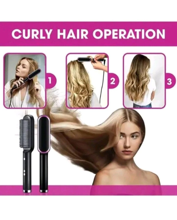 ZA0093 USD $ 12.00 NOT APPLICABLE Name: Hair Straightener, Hair Straightener Comb For Women & Men, Hair Styler, Straightener Machine Brush/Ptc Heating Electric Straightener (Pack of 1 rb.gy/887ige