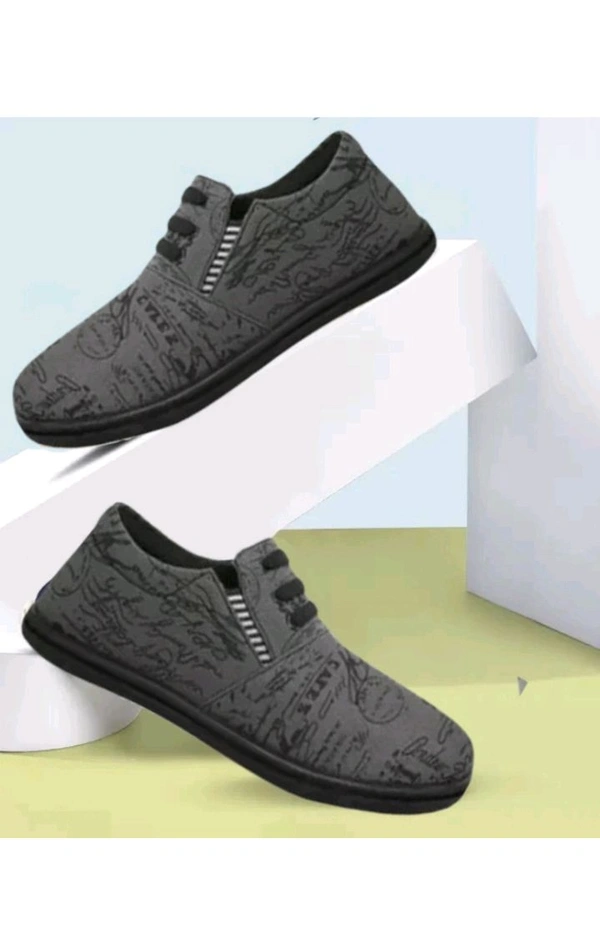 ZB0026 USD$12 Narela Industry Area Delhi Exclusive Afforadable Collection of Trendy & Stylish Canvas Men Shoes Loafers For Men (Grey) rb.gy/zktect
