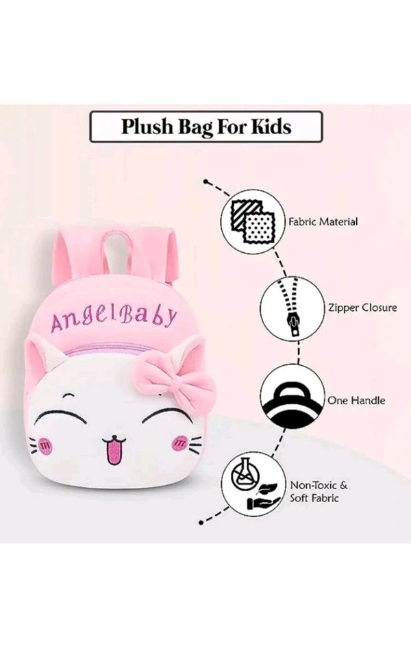 ZB0035 USD$ 10 NIHAL ENTERPRISES school bag for kids Pink Angel Baby bag made with Super Quality Fabric School Bag (Pink, 10 L)  rb.gy/dhn4ln