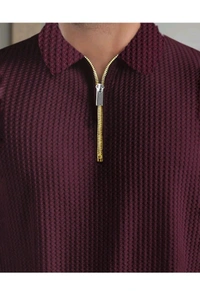 ZA0120 USD $ 13.00 VSK ONLINE SERVICES ( DELHI) SELF DESIGN MEN MAHROON T- SHIRT rb.gy/lfpg7i