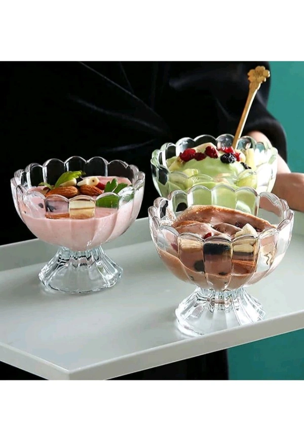 ZA0122 USD $ 11.00 KWINTAS INDIA Pack Of 1 Plastic Classic Ice Cream Bowl, Salad, Bowls- 159ml,Set Of 1 , Transparent ( Clear) rb.gy/ezqre8